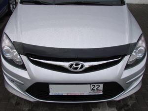 Дефлектор капота (мухобойка) Hyundai i30 2008-2011 (Хюндай Ай30) ТМ SIM