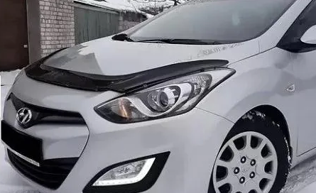 Дефлектор капота (мухобойка) HYUNDAI i30 с 2012 г.в. (Хюндай Ай30) ТМ Вип Тюнинг