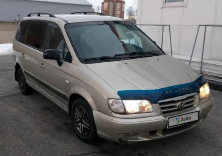 Дефлектор капота (мухобойка) HYUNDAI Trajet с 1999–2008 г.в. (Хюндай Траджет) ТМ Вип Тюнинг