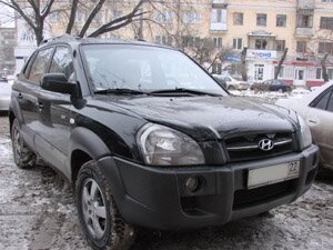 Дефлектор капота (мухобойка) Hyundai Tucson 2004-2007 (Хюндай Туксон) ТМ SIM