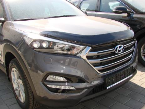 Дефлектор капота (мухобойка) Hyundai Tucson 2015- (Хюндай Туксон) ТМ SIM