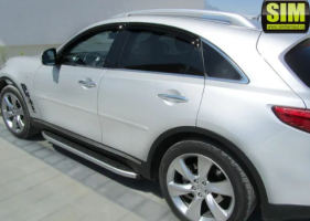 Дефлекторы окон (ветровики) Infiniti FX45 2003-2008 ТМ SIM