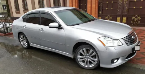 Дефлекторы окон (ветровики) Infiniti M-Series (Y50) 2005-2010/Nissan Fuga (Y50) 2004-2009 ХРОМ.МОЛДИНГ ТМ Кобра Тюнинг