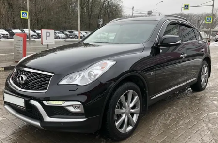 Дефлекторы окон (ветровики) Infiniti QX50 (J50) 2014/EX-Series (J50) 2008 ХРОМ.МОЛДИНГ ТМ Кобра Тюнинг