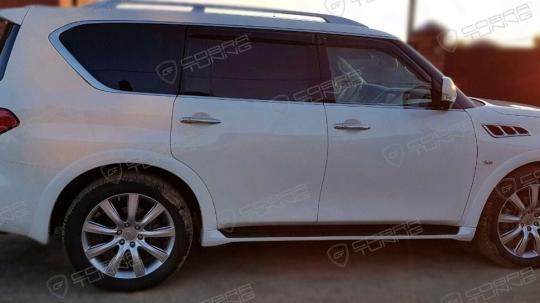 Дефлекторы окон (ветровики) Infiniti QX56 (Z62) 2010-2013 ТМ Кобра Тюнинг