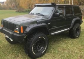 Дефлекторы окон (ветровики) Jeep Cherokee I (XJ) 1984-2001 "EuroStandard" (Джип Чироки) ТМ Кобра Тюнинг