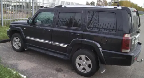 Дефлекторы окон (ветровики) Jeep Commander 2006-2010 ХРОМ.МОЛДИНГ (Джип Коммандер) ТМ Кобра Тюнинг