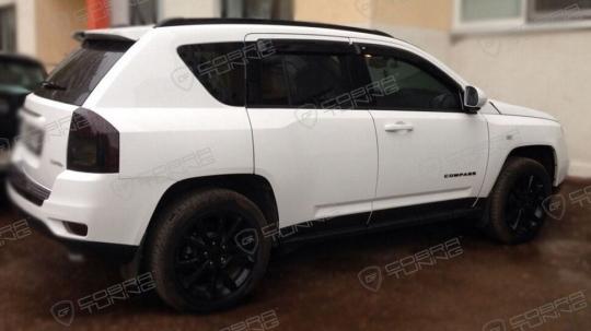 Дефлекторы окон (ветровики) Jeep Compass 2013 (Джип Компас) ТМ Кобра Тюнинг