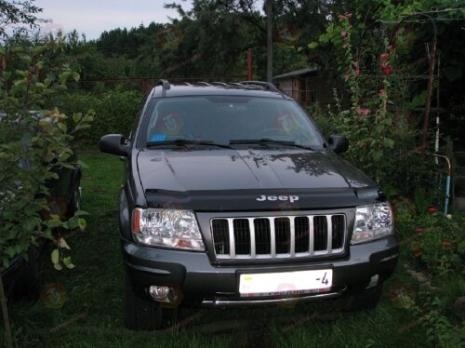 Дефлектор капота (мухобойка) Jeep Grand Cherokee (WJ) c 1999-2004 г.в. (Джип Гранд Чироки) ТМ Вип Тюнинг