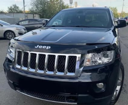 Дефлектор капота (мухобойка) Jeep Grand Cherokee (WK2) с 2010 г.в. (Джип Гранд Чироки) ТМ Вип Тюнинг