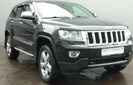 Дефлекторы окон (ветровики) Jeep Grand Cherokee III (WK2) 2010 ХРОМ.МОЛДИНГ (Джип Гранд Чирокки) ТМ Кобра Тюнинг