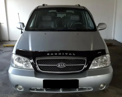 Дефлектор капота (мухобойка) KIA Carnival с 2002–2006 г.в. (Киа Карнивал) ТМ Вип Тюнинг