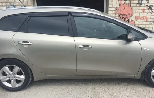 Дефлекторы окон (ветровики) Kia Ceed II Wagon 2012  (Киа Сид) ТМ Кобра Тюнинг