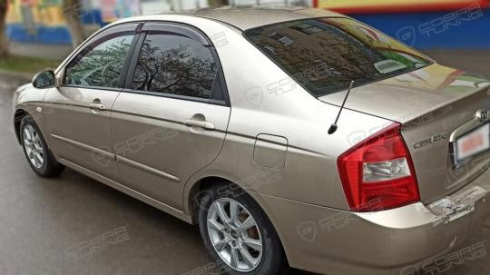 Дефлекторы окон (ветровики) Kia Cerato I Sd 2004-2008 (Киа Черато) ТМ Кобра Тюнинг