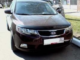 Дефлектор капота (мухобойка) Kia Cerato 2009-2012 (Киа Черато) ТМ SIM