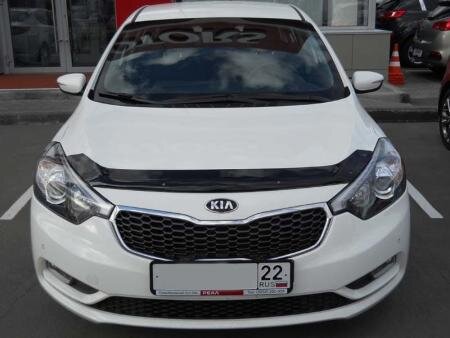 Дефлектор капота (мухобойка) Kia Cerato 2013-2019 (Киа Черато) ТМ SIM