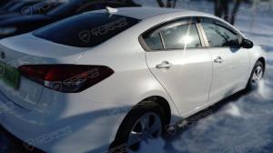 Дефлекторы окон (ветровики) Kia Cerato III Sd 2012 (Киа Черато) ТМ Кобра Тюнинг