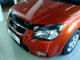 Дефлектор капота (мухобойка) Kia Rio 2005-2011 (Киа Рио) ТМ SIM