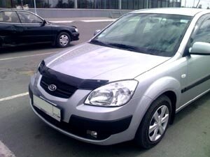 Дефлектор капота (мухобойка) Kia Rio 2005-2011 (Киа Рио) ТМ SIM