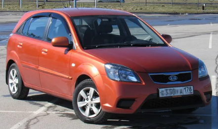 Дефлекторы окон (ветровики) Kia Rio II Hb 5d 2005-2011 (Киа Рио) ТМ Кобра Тюнинг