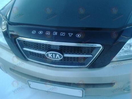 Дефлектор капота (мухобойка) KIA Sorento (BL) с 2002-2009 г.в. (Киа Соренто) ТМ Вип Тюнинг