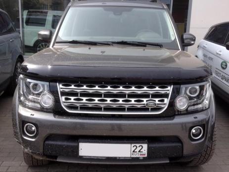 Дефлектор капота (мухобойка) Land Rover Discovery 2009- (Лэнд Ровер Дискавери) ТМ SIM