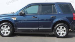 Дефлекторы окон (ветровики) Land Rover Freelander II 2007 (Лэнд Ровер Фриландер) ТМ Кобра Тюнинг