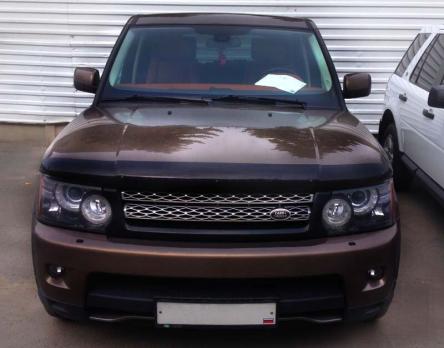 Дефлектор капота (мухобойка) Land Rover Range Rover Sport 2009-2013 (Лэнд Ровер Рэндж Ровер Спорт) ТМ SIM