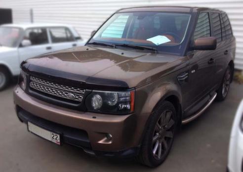 Дефлектор капота (мухобойка) Land Rover Range Rover Sport 2009-2013 (Лэнд Ровер Рэндж Ровер Спорт) ТМ SIM