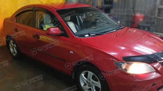 Дефлекторы окон (ветровики) Mazda 3 I Sd 2003-2008 (Мазда 3) ТМ Кобра Тюнинг