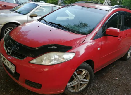 Дефлектор капота (мухобойка) Mazda 5 с 2005-2010 г.в. (Мазда 5) ТМ Вип Тюнинг