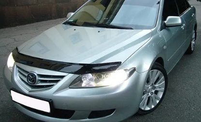 Дефлектор капота (мухобойка) Mazda 6 с 2002-2008 г.в. (Мазда 6) ТМ Вип Тюнинг