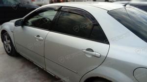 Дефлекторы окон (ветровики) Mazda 6 I Sd 2002-2007"EuroStandard" (Мазда 6) ТМ Кобра Тюнинг