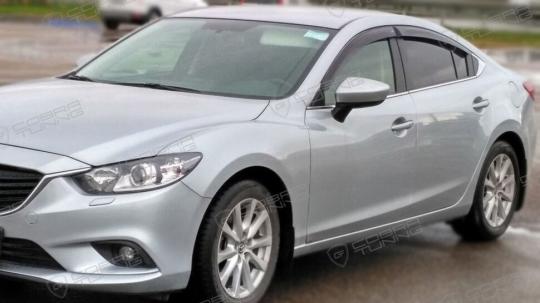 Дефлекторы окон (ветровики) Mazda 6 III Sd 2012-2017;2018 (Мазда 6) ТМ Кобра Тюнинг