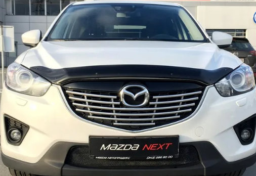 Дефлектор капота (мухобойка) Mazda CX-5 2012-2017 (Мазда СХ5) ТМ SIM