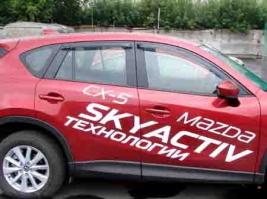 Дефлекторы окон (ветровики) Mazda CX5 2012-2017 (Мазда СХ5) ТМ SIM