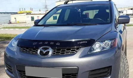 Дефлектор капота (мухобойка) Mazda CX-7 с 2006 г.в. (Мазда СХ7) ТМ Вип Тюнинг