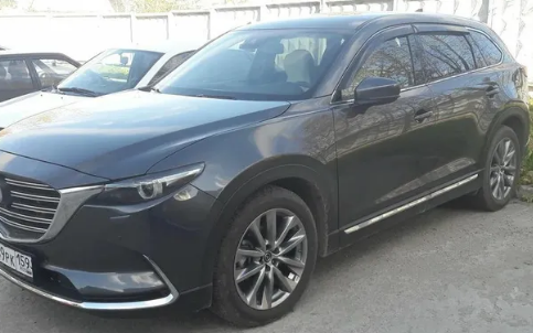 Дефлекторы окон (ветровики) Mazda CX9 2017 (Мазда СХ9) ТМ Кобра Тюнинг