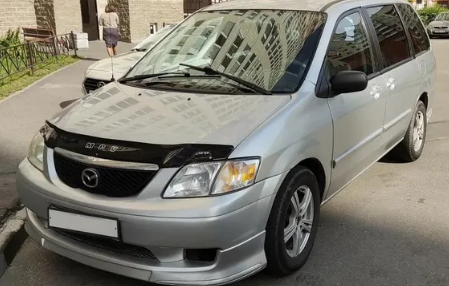 Дефлектор капота (мухобойка) Mazda MPV с 1999–2002 г.в. (Мазда МПВ) ТМ Вип Тюнинг