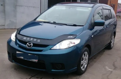 Дефлектор капота (мухобойка) Mazda Premacy с  2007 г.в (Мазда Примаси) ТМ Вип Тюнинг