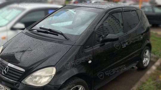 Дефлекторы окон (ветровики) Mercedes Benz A-klasse (W168) 1997-2004 (Мерседес 168) ТМ Кобра Тюнинг