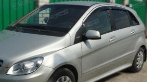 Дефлекторы окон (ветровики) Mercedes Benz B-klasse (W245) 2005-2011"EuroStandard" (Мерседес 245) ТМ Кобра Тюнинг