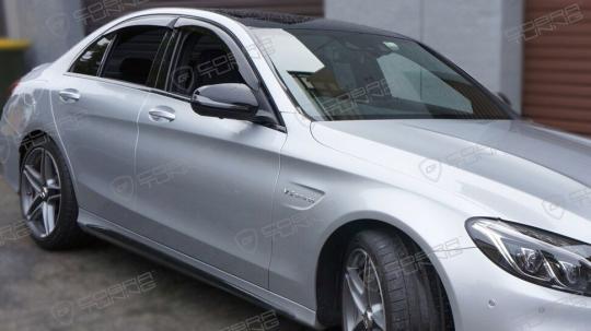 Дефлекторы окон (ветровики) Mercedes Benz C-klasse Sd (W205) 2014 (Мерседес 205) ТМ Кобра Тюнинг