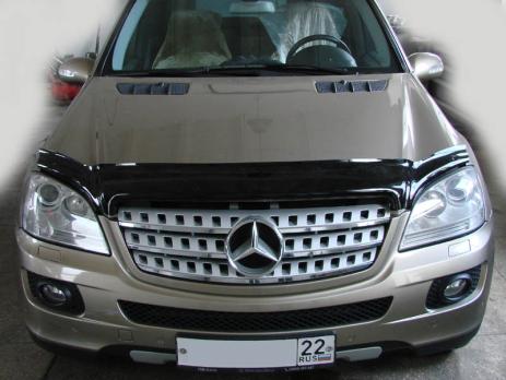 Дефлектор капота (мухобойка) Mercedes Benz ML W164 2005-2011 ТМ SIM