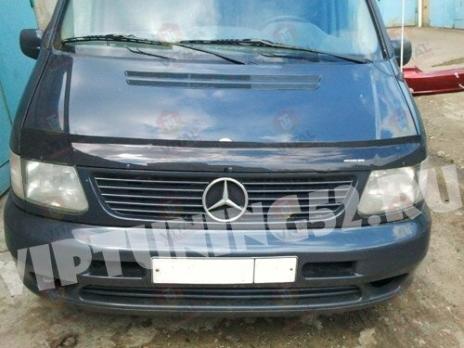 Дефлектор капота (мухобойка) Mercedes-Benz Vito (Br.638) с 1996-2003 (Мерседес Вито) ТМ Вип Тюнинг