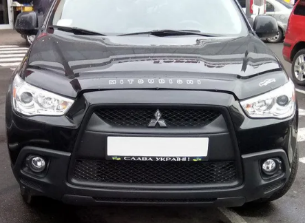 Дефлектор капота (мухобойка) Mitsubishi ASX с 2010 г.в. (Митсубиши АСХ) ТМ Вип Тюнинг