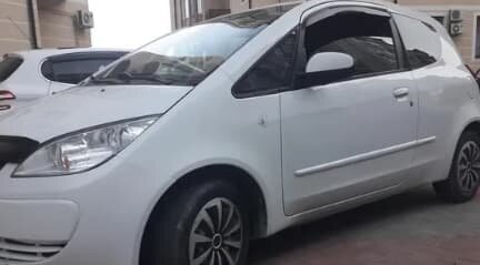 Дефлекторы окон (ветровики) Mitsubishi Colt 3d (Z30) 2004-2012 (Митсубиши Кольт) ТМ Кобра Тюнинг