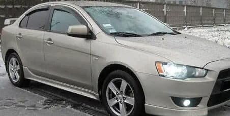 Дефлекторы окон (ветровики) Mitsubishi Lancer 10 2007- (Митсубиши Лансер 10) ТМ SIM