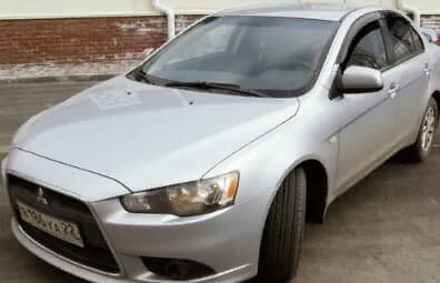 Дефлекторы окон (ветровики) Mitsubishi Lancer Sd/Hb 2007 (Митсубиши Лансер) ТМ Кобра Тюнинг