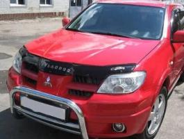 Дефлектор капота (мухобойка) Mitsubishi Outlander с 2001-2007г.в (Митсубиши Аутлендер) ТМ Вип Тюнинг